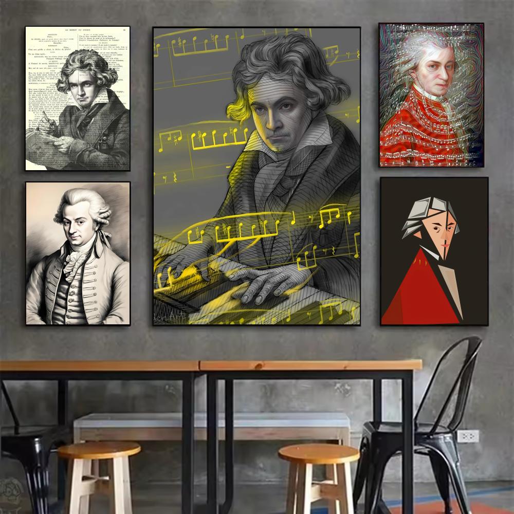 Interior Design Ideas - Póster de música clásica M-Mozart, pegatinas