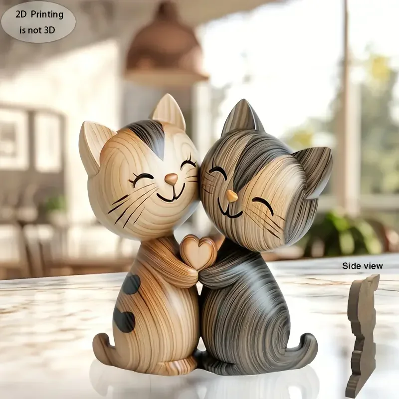 Interior Design School - Escultura de pareja de gatitos de
