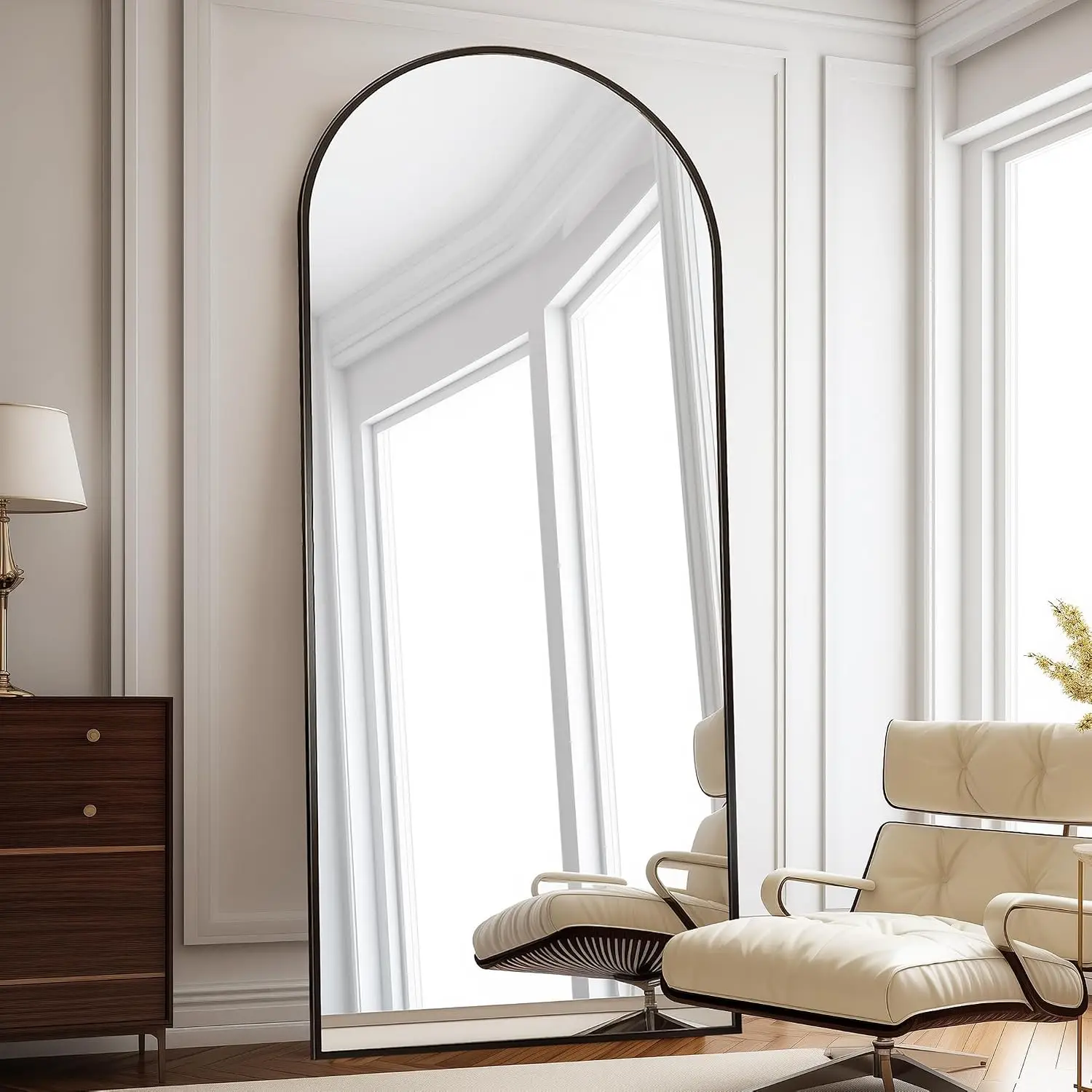 Arch Mirror Leaning - Espejo de pie de altura completa,