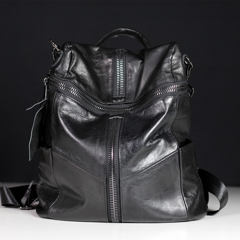 Interior Design School - IPinee-mochila de piel auténtica para mujer,