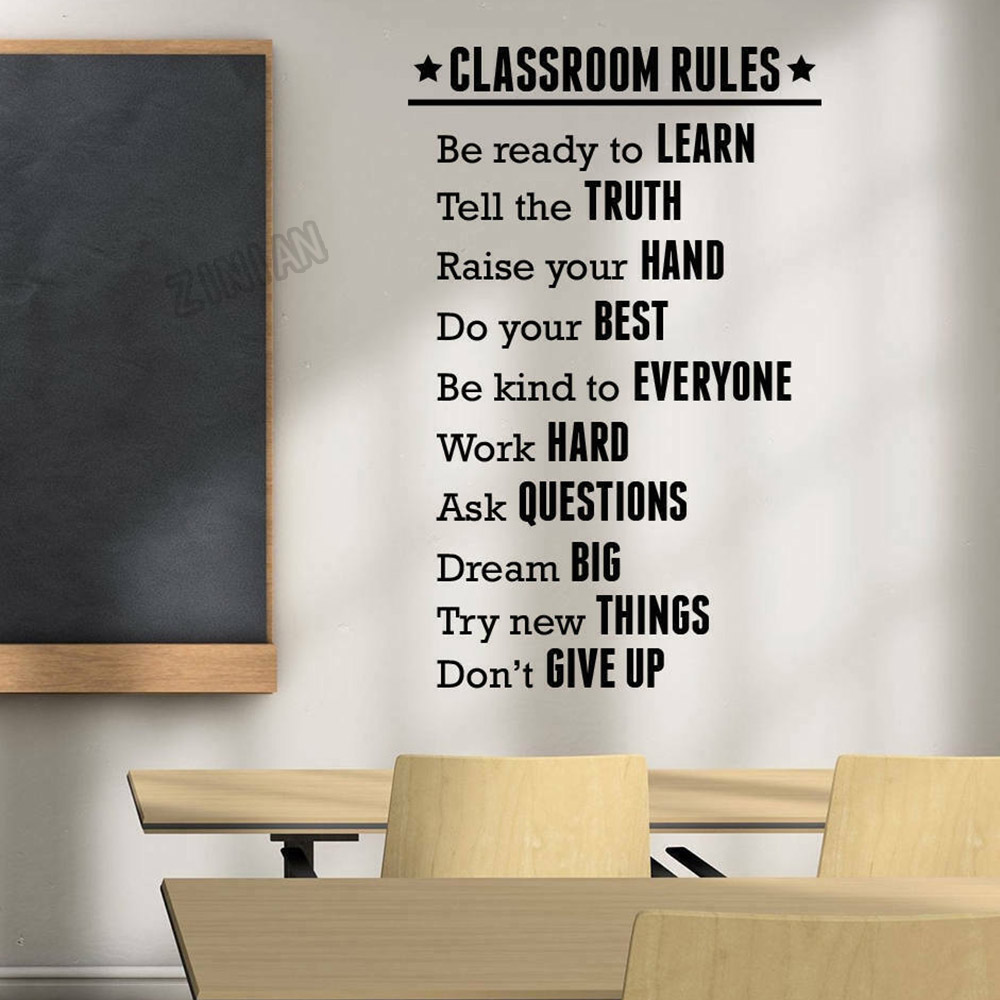 Interior Design School - Etiqueta de la pared de reglas