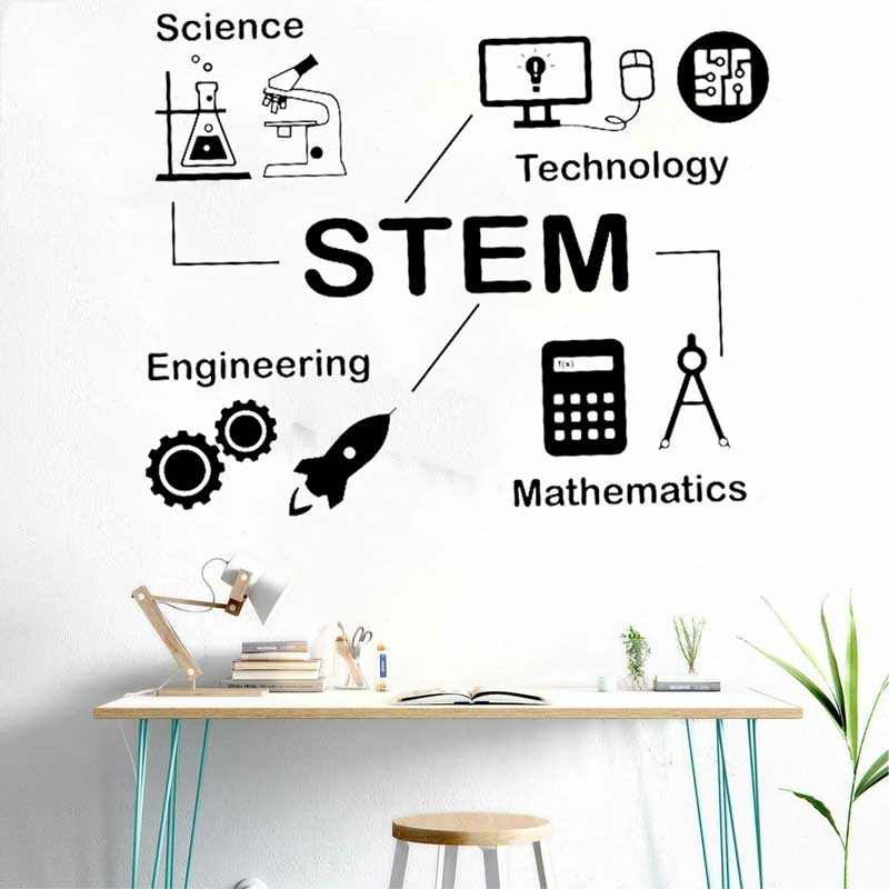 Interior Design School - STEM pegatinas de pared ciencia tecnología