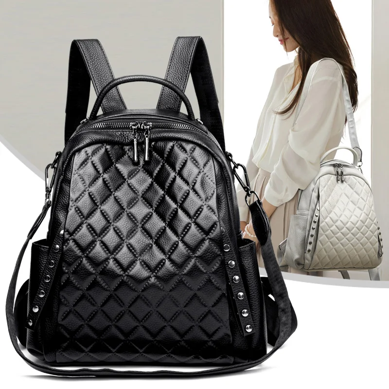 Mochila De Cuero genuino para  - Interior Design School reseña y precio