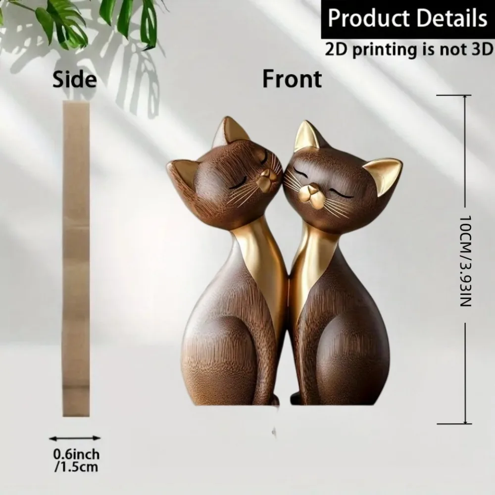 Escultura de pareja de gatitos - Interior Design School reseña y precio