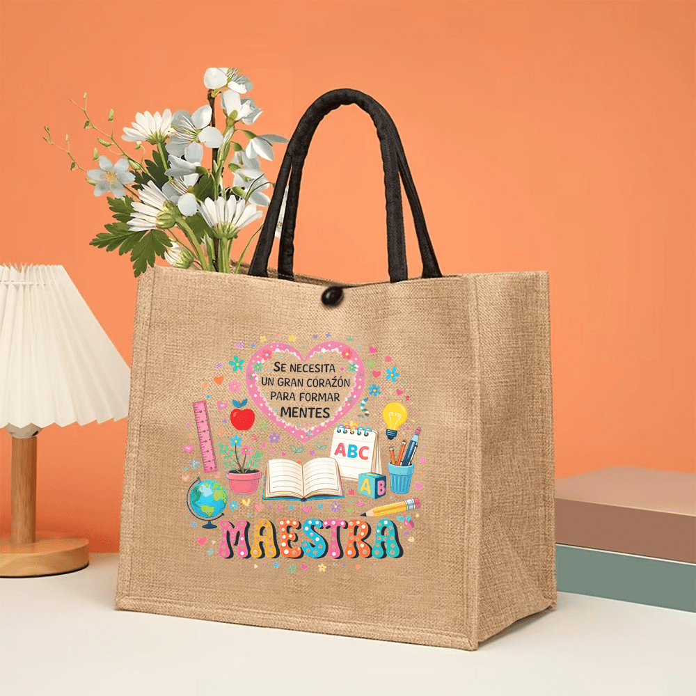 Bolsa de Mano de Lino Estampad - Interior Design Education reseña y precio