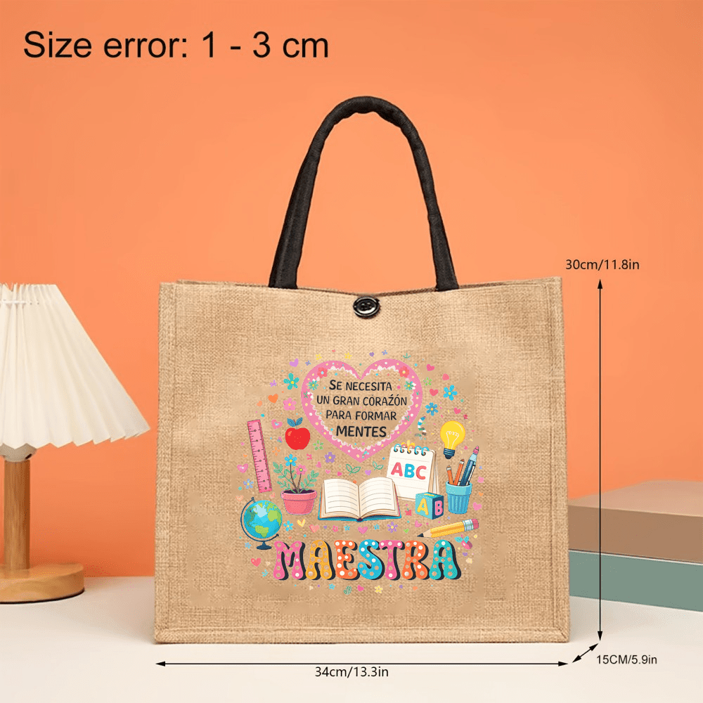 Bolsa de Mano de Lino Estampad - Interior Design Education reseña y precio