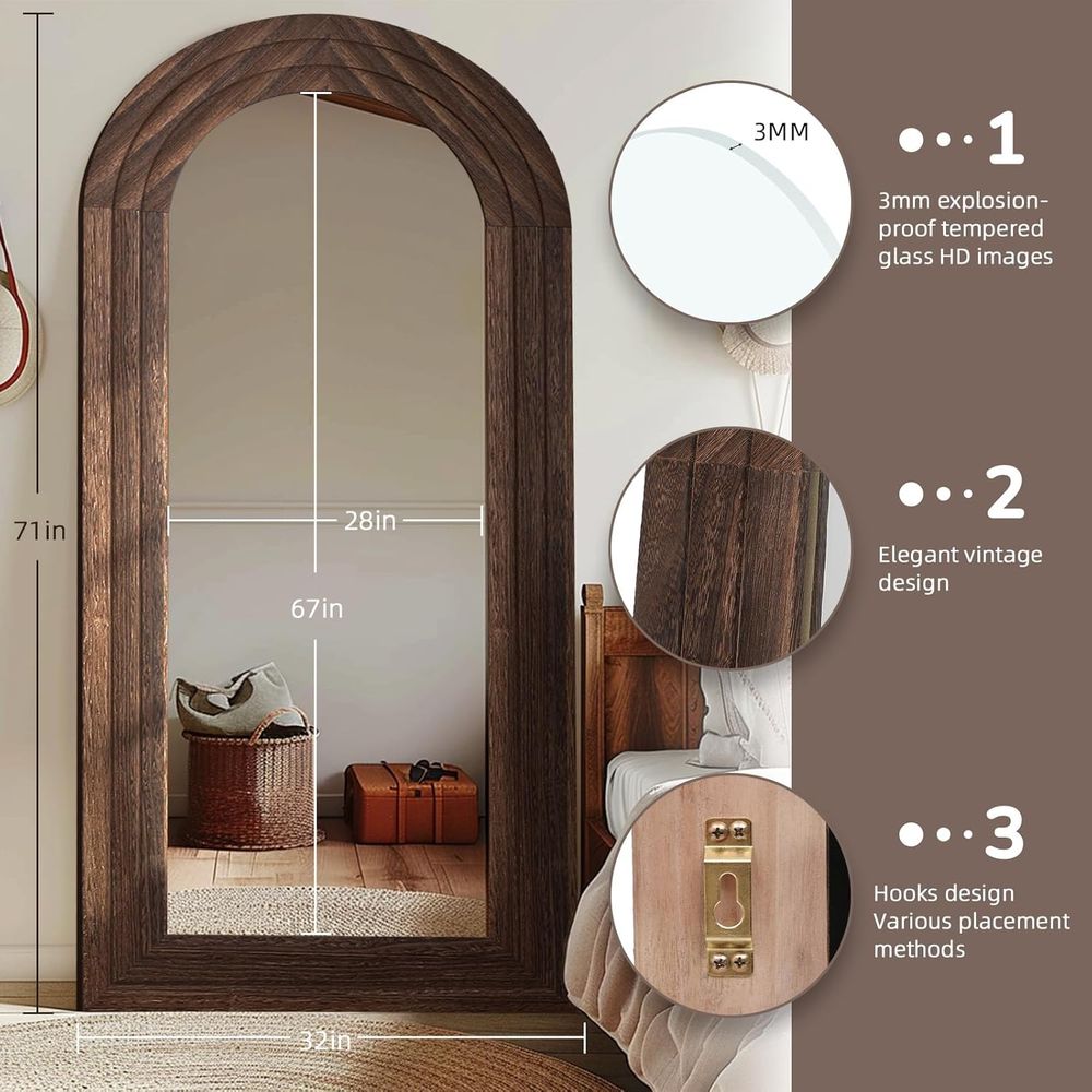 Espejo arqueado de cuerpo ente - Arch Mirror Leaning reseña y precio