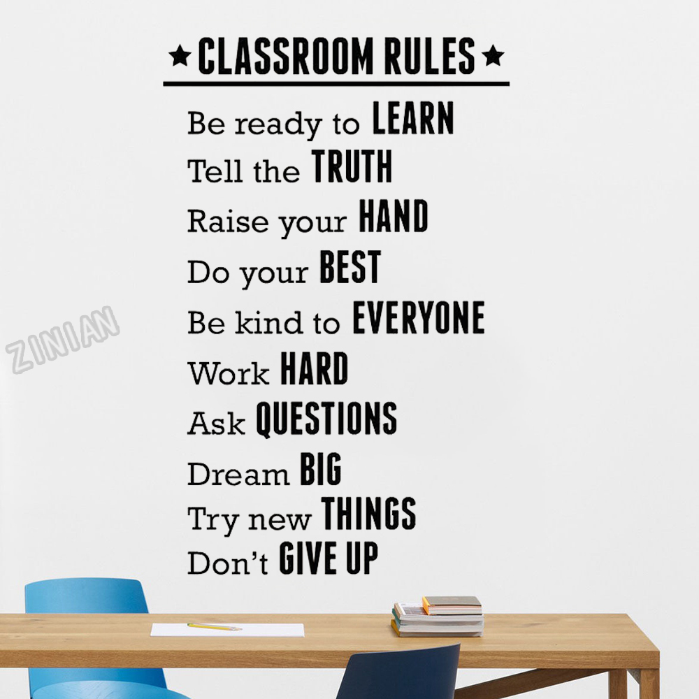 Etiqueta de la pared de reglas - Interior Design School reseña y precio