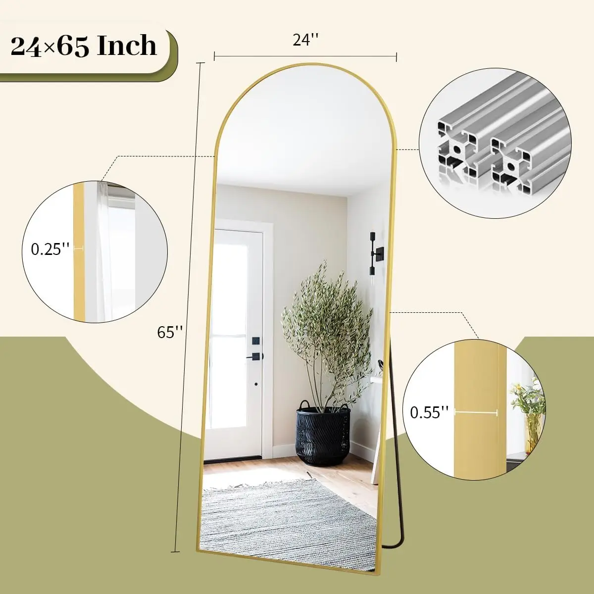 Espejo de cuerpo entero arquea - Arch Mirror Leaning reseña y precio